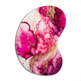 Serenity In Rasberry Blush V - Asymmetric Metal Wall Art