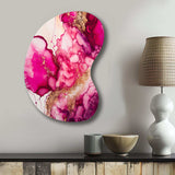 Serenity In Rasberry Blush V - Asymmetric Metal Wall Art