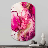 Serenity In Rasberry Blush V - Asymmetric Metal Wall Art