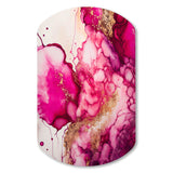 Serenity In Rasberry Blush V - Asymmetric Metal Wall Art