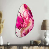 Serenity In Rasberry Blush V - Asymmetric Metal Wall Art