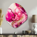 Serenity In Rasberry Blush V - Asymmetric Metal Wall Art