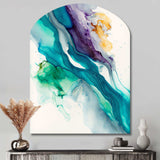 Tropical Turquoise Joyfulness III - Asymmetric Metal Wall Art