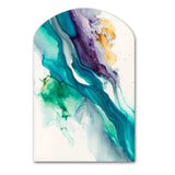 Tropical Turquoise Joyfulness III - Asymmetric Metal Wall Art