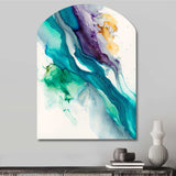 Tropical Turquoise Joyfulness III - Asymmetric Metal Wall Art