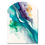 Tropical Turquoise Joyfulness III - Asymmetric Metal Wall Art