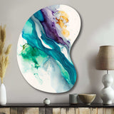 Tropical Turquoise Joyfulness III - Asymmetric Metal Wall Art