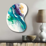 Tropical Turquoise Joyfulness III - Asymmetric Metal Wall Art