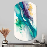 Tropical Turquoise Joyfulness III - Asymmetric Metal Wall Art