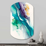 Tropical Turquoise Joyfulness III - Asymmetric Metal Wall Art