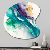 Tropical Turquoise Joyfulness III - Asymmetric Metal Wall Art