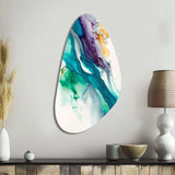 Tropical Turquoise Joyfulness III - Asymmetric Metal Wall Art