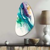 Tropical Turquoise Joyfulness III - Asymmetric Metal Wall Art