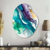 Tropical Turquoise Joyfulness III - Asymmetric Metal Wall Art