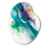 Tropical Turquoise Joyfulness III - Asymmetric Metal Wall Art