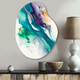 Tropical Turquoise Joyfulness III - Asymmetric Metal Wall Art