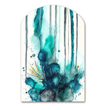 Tropical Turquoise Joyfulness V - Asymmetric Metal Wall Art