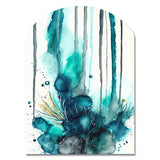 Tropical Turquoise Joyfulness V - Asymmetric Metal Wall Art