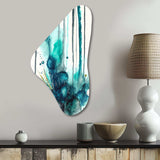 Tropical Turquoise Joyfulness V - Asymmetric Metal Wall Art