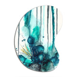 Tropical Turquoise Joyfulness V - Asymmetric Metal Wall Art