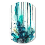 Tropical Turquoise Joyfulness V - Asymmetric Metal Wall Art