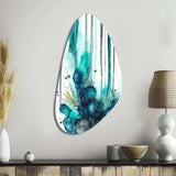 Tropical Turquoise Joyfulness V - Asymmetric Metal Wall Art