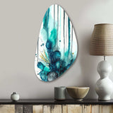 Tropical Turquoise Joyfulness V - Asymmetric Metal Wall Art