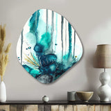 Tropical Turquoise Joyfulness V - Asymmetric Metal Wall Art