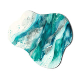 Turquoise Waves In Paradise I - Asymmetric Metal Wall Art