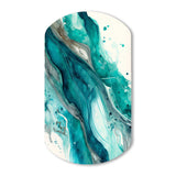 Turquoise Waves In Paradise V - Asymmetric Metal Wall Art