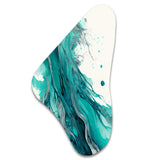 Turquoise Waves In Paradise VII - Asymmetric Metal Wall Art