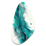 Turquoise Waves In Paradise VII - Asymmetric Metal Wall Art