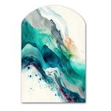 Celebrations In Turquoise Shades Of Blue II - Asymmetric Metal Wall Art