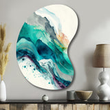 Celebrations In Turquoise Shades Of Blue II - Asymmetric Metal Wall Art