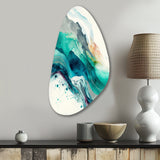 Celebrations In Turquoise Shades Of Blue II - Asymmetric Metal Wall Art