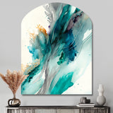 Celebrations In Turquoise Shades Of Blue V - Asymmetric Metal Wall Art