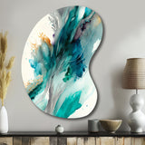 Celebrations In Turquoise Shades Of Blue V - Asymmetric Metal Wall Art