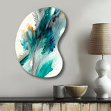 Celebrations In Turquoise Shades Of Blue V - Asymmetric Metal Wall Art