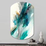 Celebrations In Turquoise Shades Of Blue V - Asymmetric Metal Wall Art