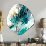 Celebrations In Turquoise Shades Of Blue V - Asymmetric Metal Wall Art