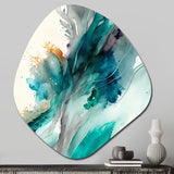 Celebrations In Turquoise Shades Of Blue V - Asymmetric Metal Wall Art