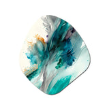 Celebrations In Turquoise Shades Of Blue V - Asymmetric Metal Wall Art