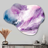 Violet Storm At The Horizon II - Asymmetric Metal Wall Art