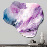 Violet Storm At The Horizon II - Asymmetric Metal Wall Art