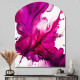 Ancient Mystery In Viva Magenta II - Asymmetric Metal Wall Art