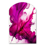 Ancient Mystery In Viva Magenta II - Asymmetric Metal Wall Art