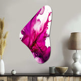 Ancient Mystery In Viva Magenta II - Asymmetric Metal Wall Art