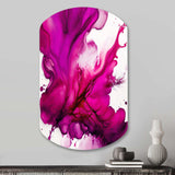 Ancient Mystery In Viva Magenta II - Asymmetric Metal Wall Art