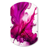 Ancient Mystery In Viva Magenta II - Asymmetric Metal Wall Art