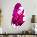 Ancient Mystery In Viva Magenta II - Asymmetric Metal Wall Art